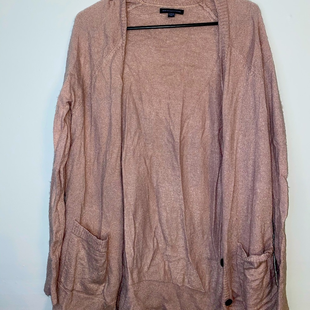 American Eagle Light Pink Cardigan
